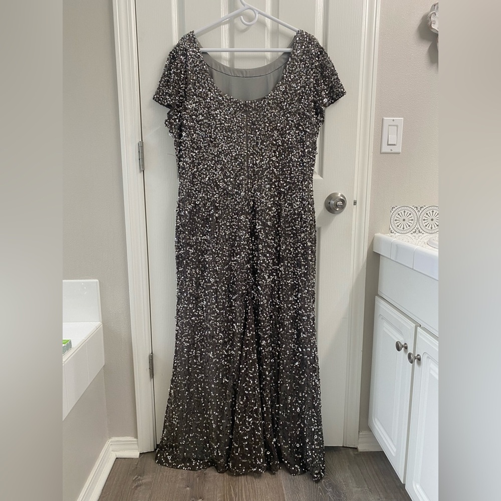Adrianna Papell full length sequin dress | size 20W - Picture 2 of 12
